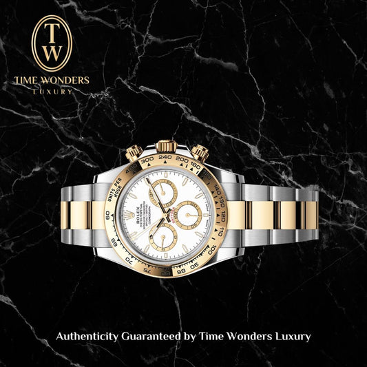 Lightly Used March 2025 Rolex Daytona Yellow Gold Two-tone 126503 White Dial