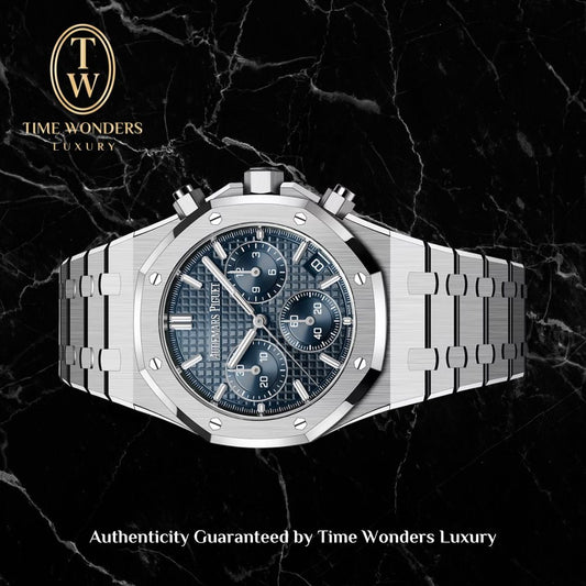 Lightly Used Q2 2025 Audemars Piguet Royal Oak Chronograph 41mm 26240ST Blue 26240