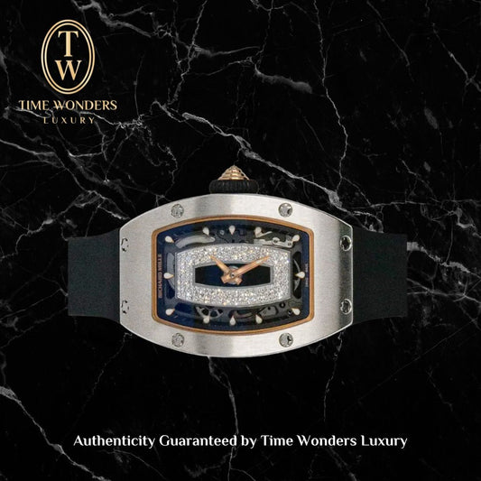 Lightly Used 2018 Richard Mille Automatic White Gold Black Lip 07-01 RM07-01 Black RM0701