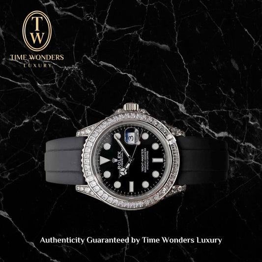 Lightly Used September 2021 Rolex Yacht-Master Oysterflex White gold Diamond Bezel 42mm 226679TBR 226679