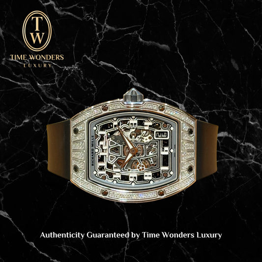 Like New 2018 Richard Mille 67-01 White Gold Diamonds 6701 RM6701 RM67-01