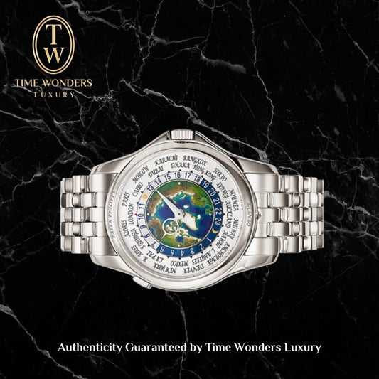 Like New 2020 Patek Philippe World Time 5131/1P Platinum 39.5mm 5131 Worldtime Worldtimer