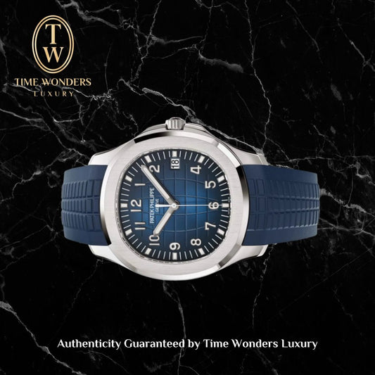 Like New 2022 Patek Philippe Aquanaut White Gold Blue 5168G 5168