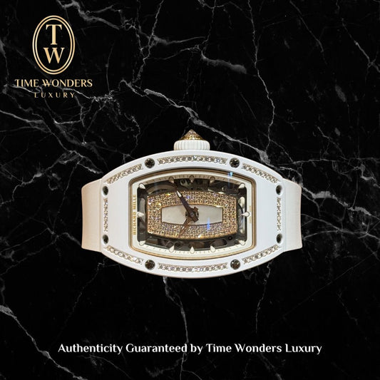 Like New 2024 Richard Mille White Ceramic RM07-01 Mother of Pearl Diamonds RM0701 0701