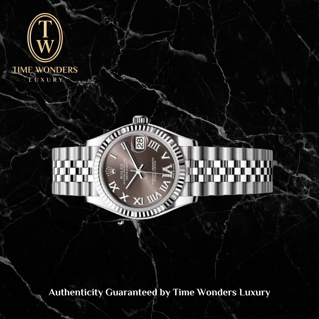 Like New February 2023 Rolex Datejust 31mm Grey w VI Diamond 278274