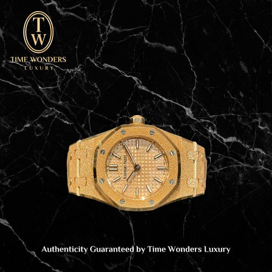 Like New June 2024 Audemars Piguet Royal Oak Mini 67630OR Frosted Rose Gold 23mm 67630