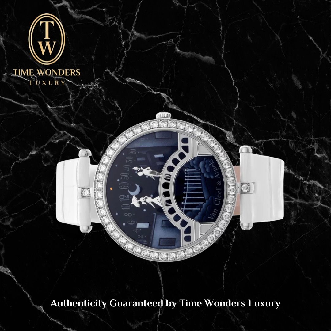 Like New March 2017 Van Cleef & Arpels Poetic Pont Des Amoureux 38mm VCARN9VI00 White Gold