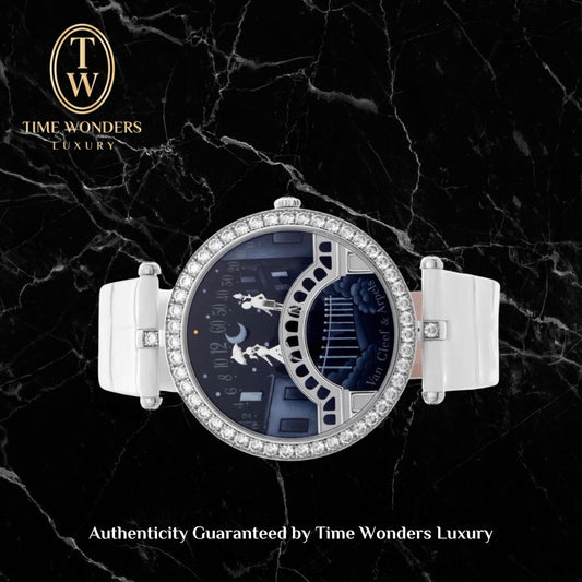 Like New March 2017 Van Cleef & Arpels Poetic Pont Des Amoureux 38mm VCARN9VI00 White Gold