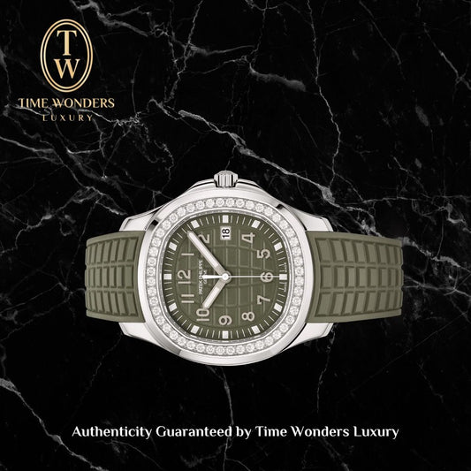 Like New November 2022 Patek Philippe Aquanaut Khaki Green 38.8mm 5267/200A 5267