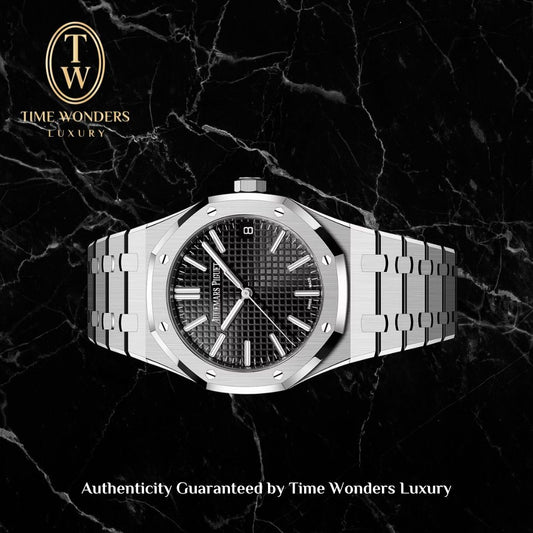 Like New October 2023 Audemars Piguet Royal Oak 41mm 15510ST Black 15510 Stainless Steel