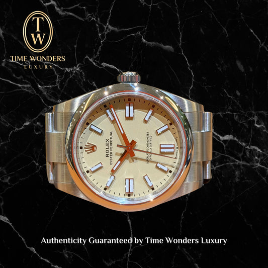 Like New October 2025 Rolex Oyster Perpetual 41mm Beige Dial 134300