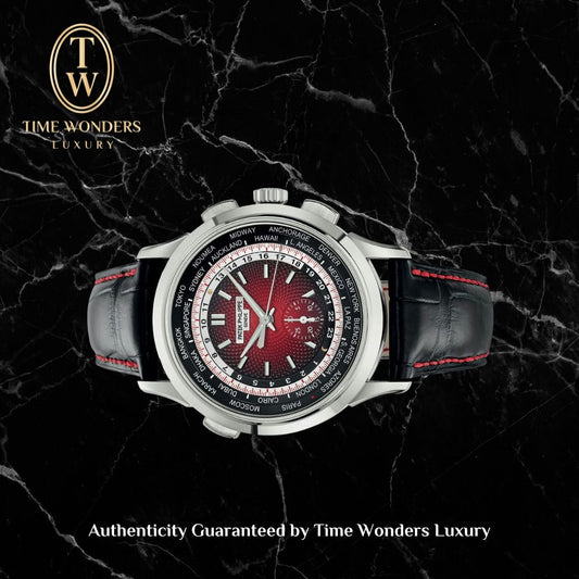 Like New Q2 2020 Patek Philippe Complications World Time 5930G Red Dial Singapore Limited Edition 5930