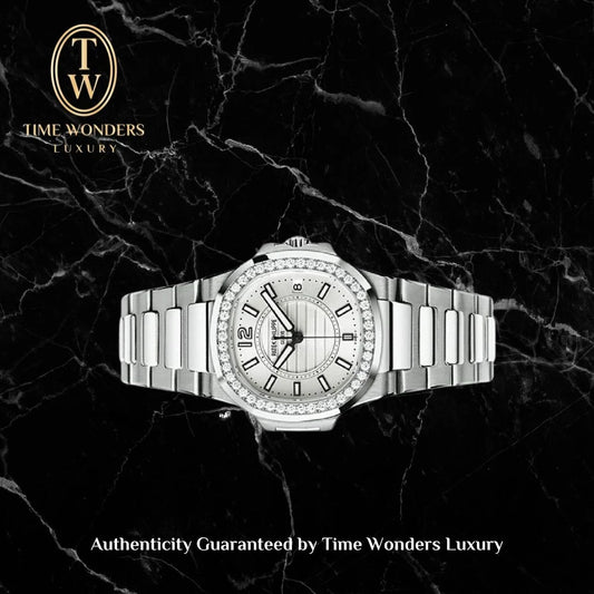 Like New September 2011 Patek Philippe Nautilus 7010/1G White Dial White Gold 7010 32mm