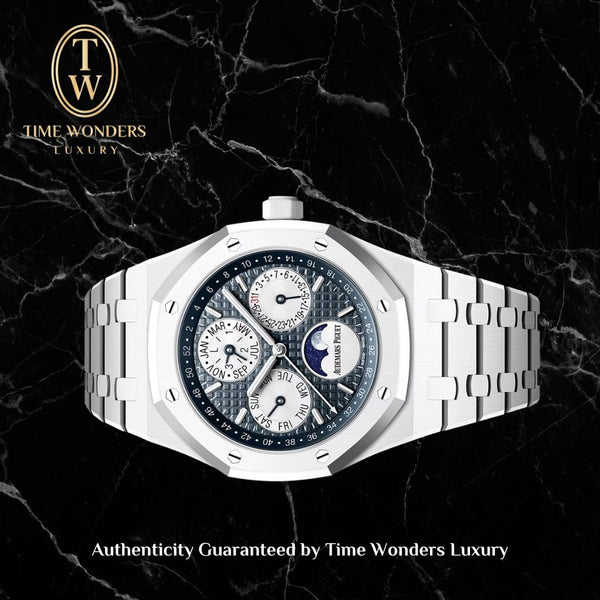 Like New September 2021 Audemars Piguet Royal Oak Perpetual Calendar White Ceramic 26579CB 26579