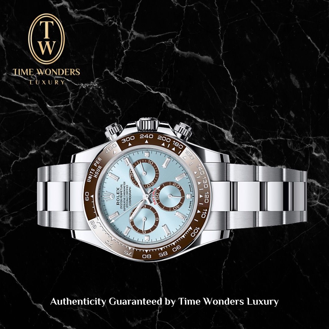 LNIB April 2024 Rolex Daytona Platinum w Baguette Diamonds 126506