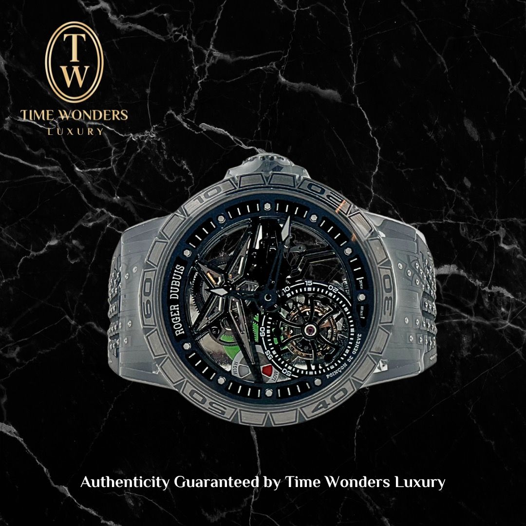 LNIB Dec 2024 Excalibur Spider Pirelli Black DLC Titanium 45MM Flying tourbillon
