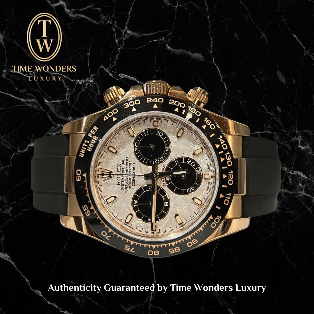 LNIB Jan 2024 Rolex Daytona Rose Gold Meteorite 116515LN 116515 Oysterflex