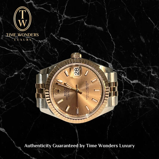 LNIB Jan 2025 Rolex Datejust Two Tone Rose Gold 31mm 278271