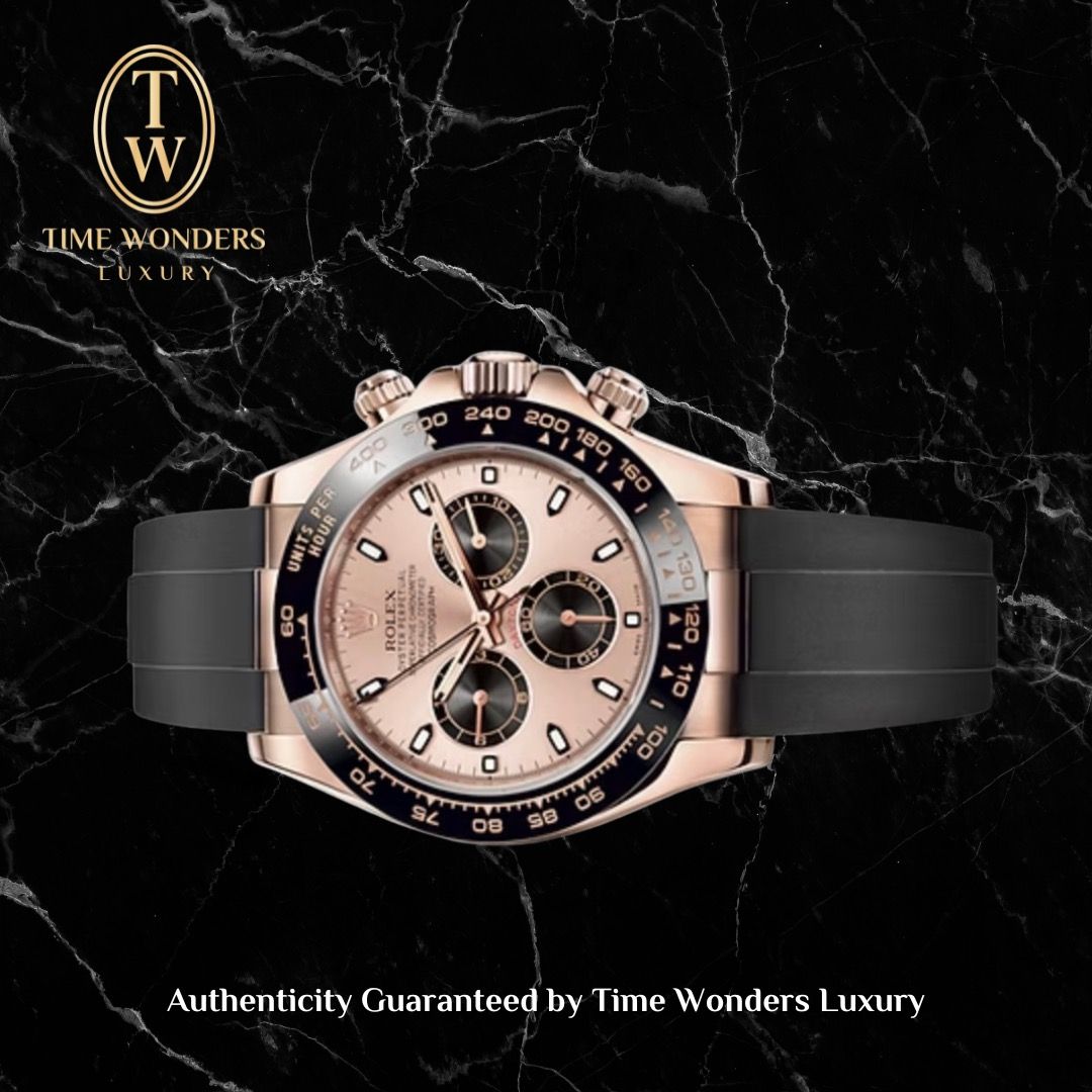 Like New March 2021 Rolex Daytona Rose Gold Pink Dial Oysterflex 116515LN 116515