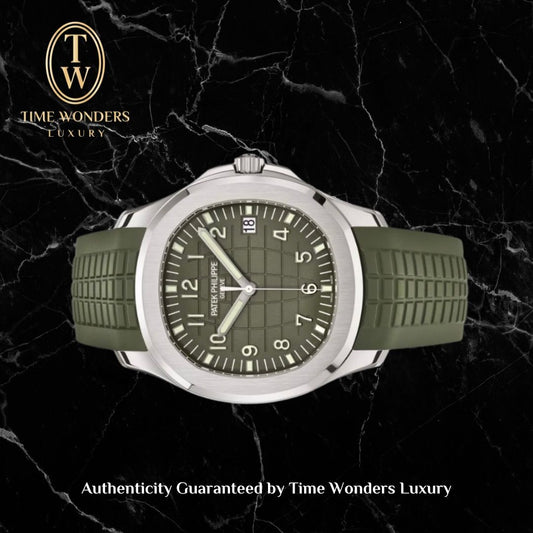 LNIB March 2024 Patek Philippe Aquanaut White Gold Green 5168G 5168