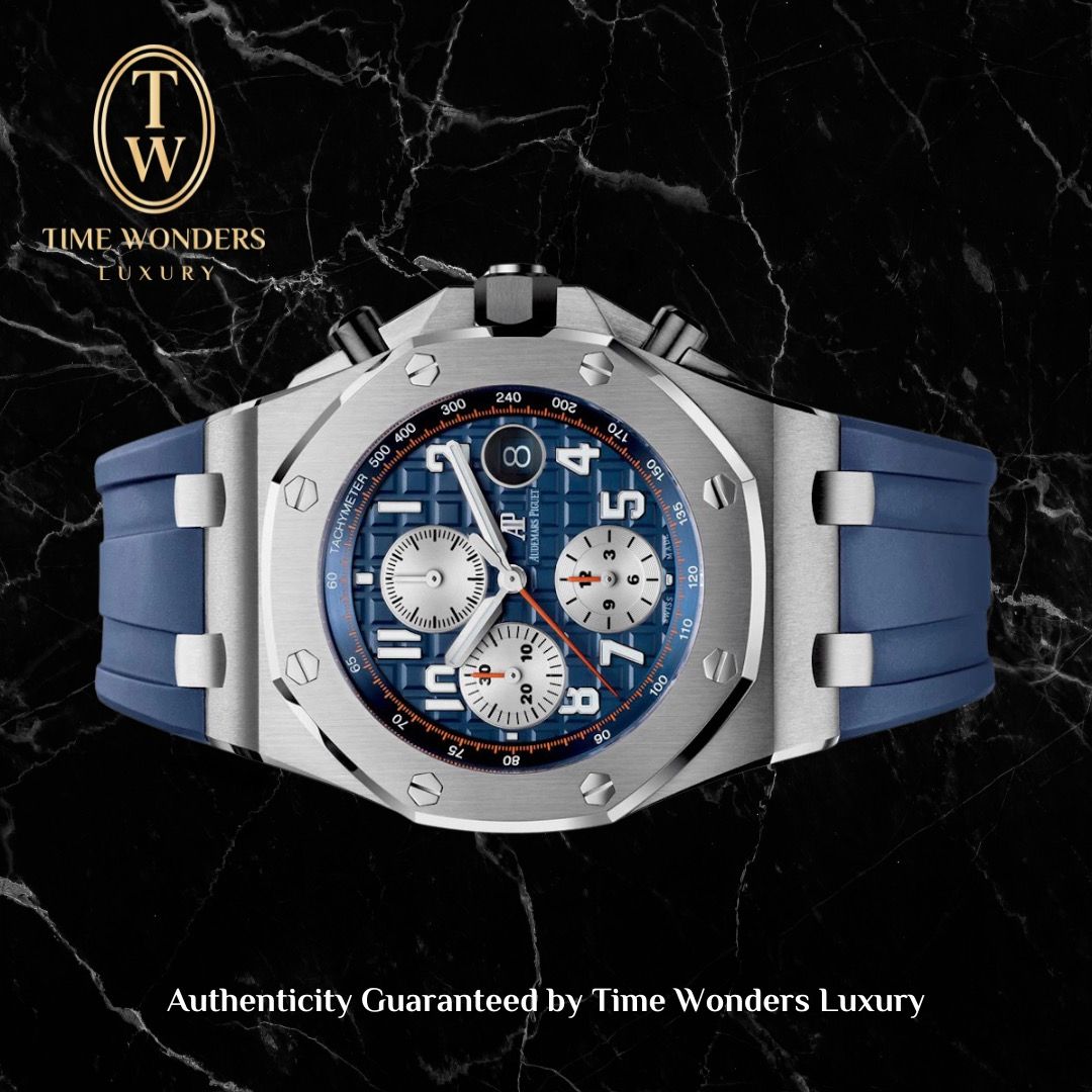 LNIB May 2014 Audemars Piguet Royal Oak Offshore Blue 26470ST 26470 42mm