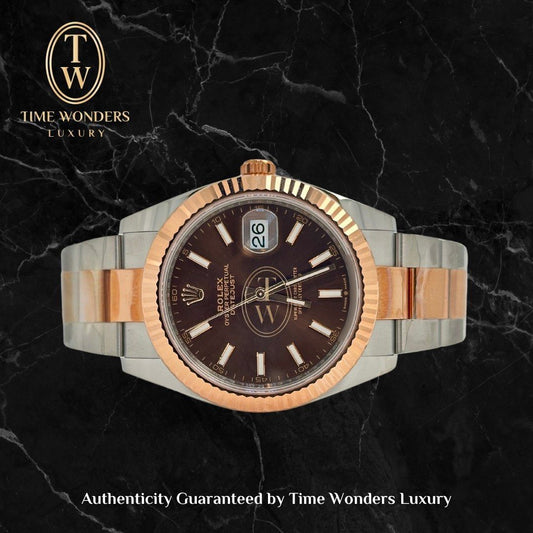 BNIB October 2022 Rolex Datejust Two-tone 41mm 126331 Brown