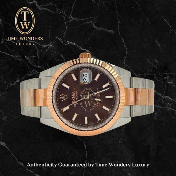 BNIB October 2022 Rolex Datejust Two-tone 41mm 126331 Brown