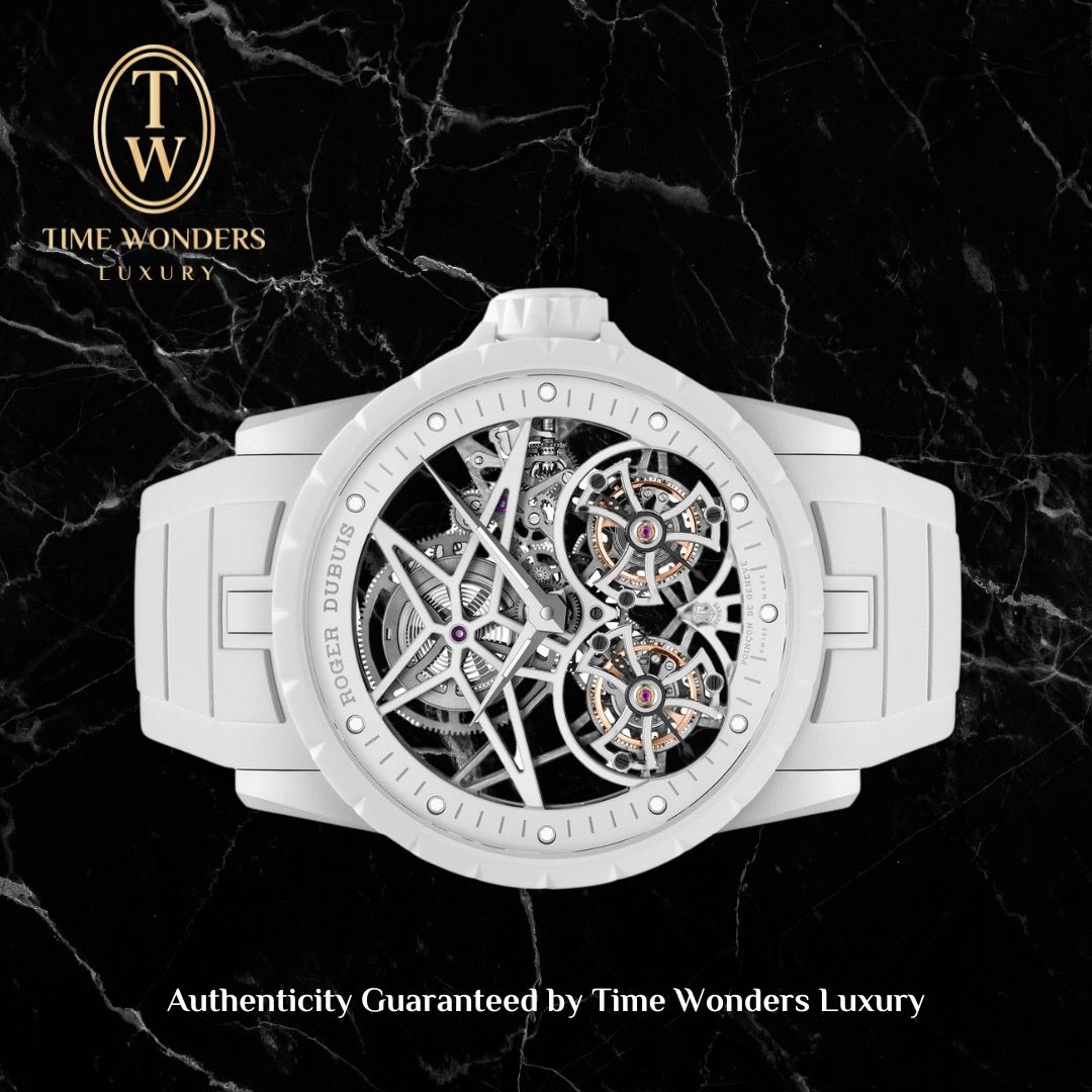 LNIB Roger Dubuis White Two Fold Excalibur 8pcs Limited Edition
