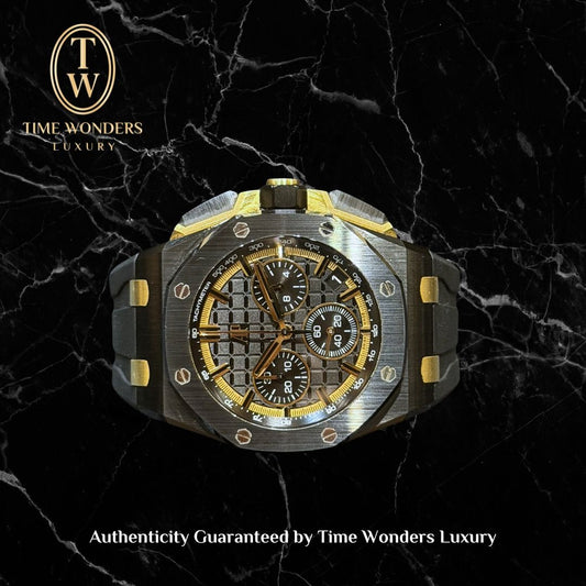 Mint 2023 Audemars Piguet Royal Oak Offshore 26420CE Ceramic & Yellow Gold 43mm 26420