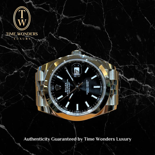 Mint April 2026 Rolex Datejust 41mm Black Dial Jubilee 126300