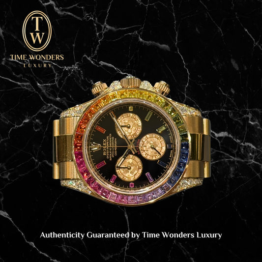 Mint December 2021 Rolex Daytona Rainbow 116595RBOW Rose Gold 116595