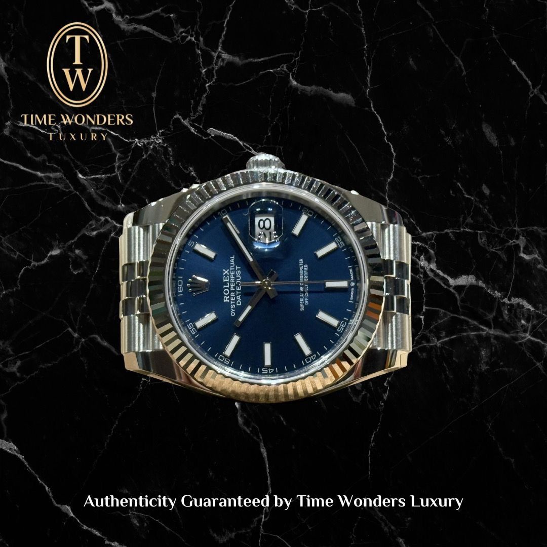 New January 2026 Rolex Datejust 126334 41mm Blue Jubilee Fluted Bezel