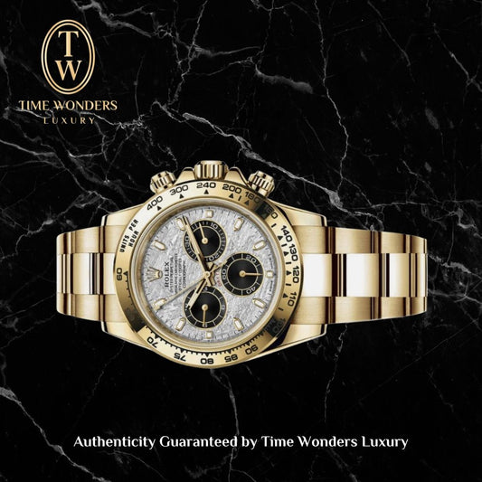 Mint March 2022 Rolex Daytona Yellow Gold Meteorite 116508 40mm
