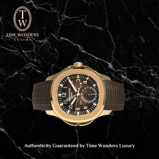 Mint Q2 2022 Patek Philippe Aquanaut Travel Time 5164R Rose Gold 5164