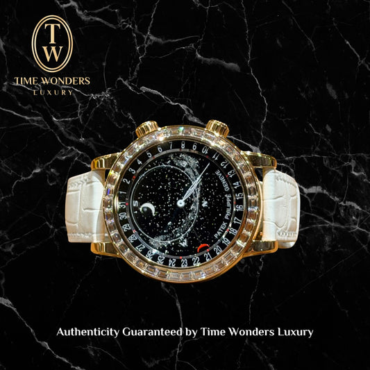 Mint Q2 2023 Patek Philippe Celestial 6104R Rose Gold Baguette Diamond Bezel 6104