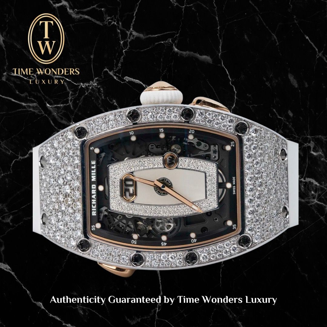 New 2024 Richard Mille RM037 White Gold with Full Diamond 037 RM