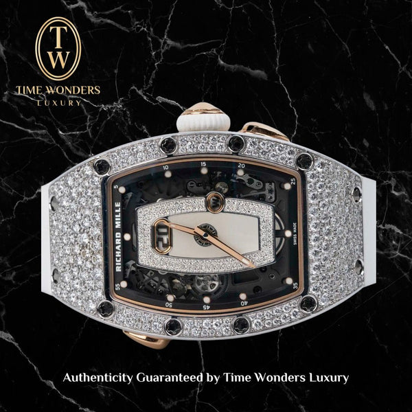 New 2024 Richard Mille RM037 White Gold with Full Diamond 037 RM