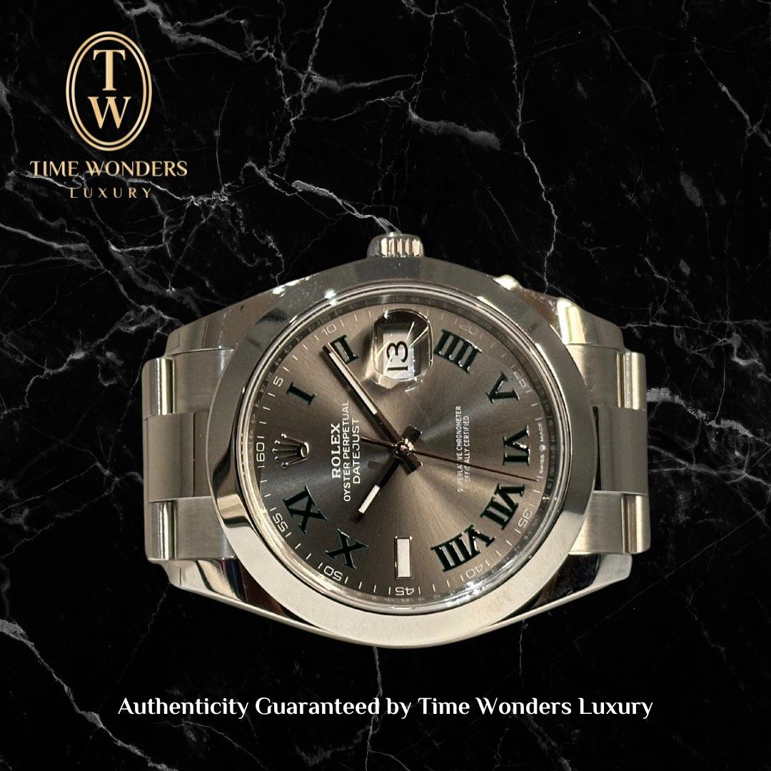 New Apr 2025 Rolex Datejust 41 126300 Smooth bezel Oyster Wimbledon