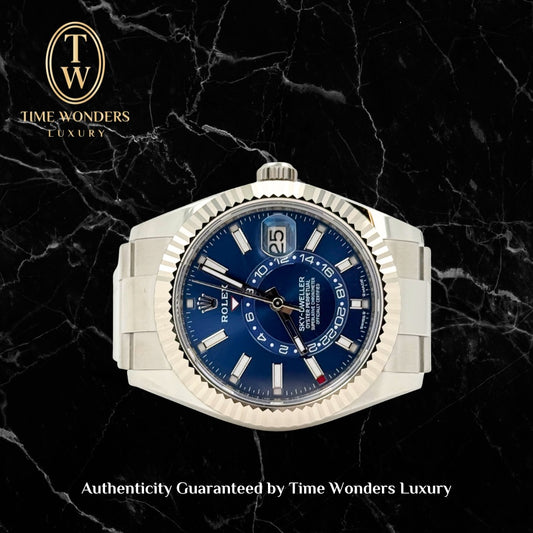 New April 2021 Rolex Sky Dweller 42mm Blue 326934 Oyster