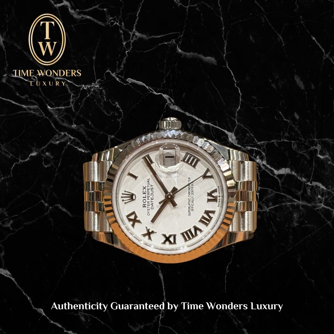 New April 2026 Rolex Datejust 31mm White Roman Indexes Jubilee