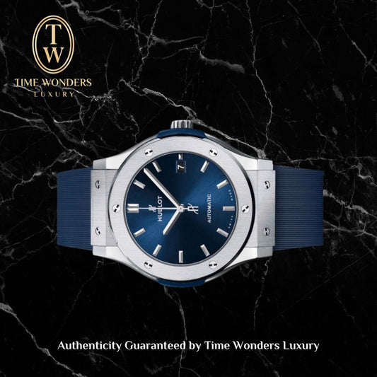 New December 2025 Hublot Classic Fusion 42mm Blue 542.nx.7170.lr