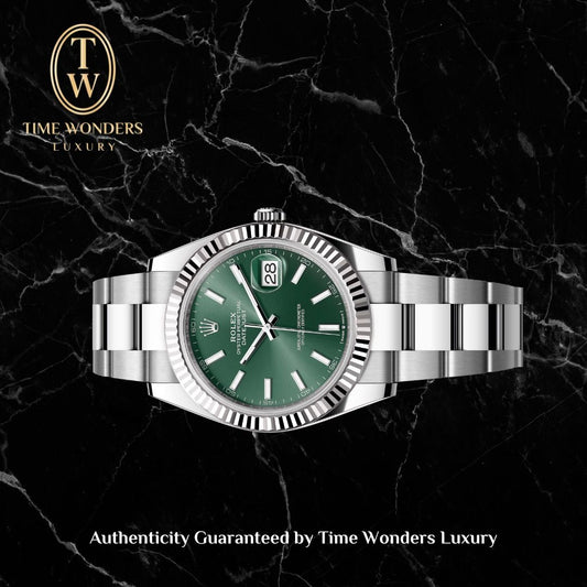 New December 2025 Rolex Datejust 126334 41mm Green Oyster