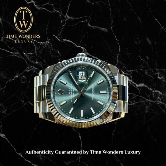 New December 2025 Rolex Datejust 126334 41mm Green Oyster