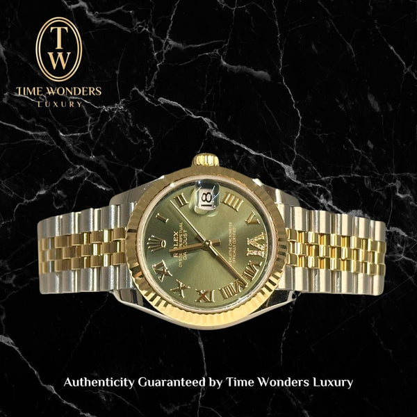 New Feb 2025 Rolex Datejust Two-tone Olive 31mm 278273