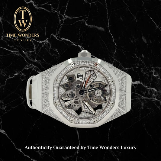 New January 2022 Audemars Piguet Royal Oak Concept Flying Tourbillon 26227BC 26227 White Gold 38.5mm