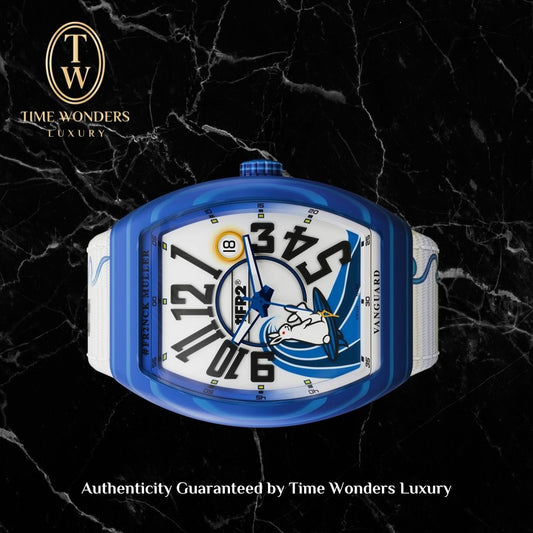 New January 2026 Franck Muller Vanguard Beach Blue Fr2nck FR2 Limited Edition V 41 SC DT BEACH FR2 BU BL GF BLC NR