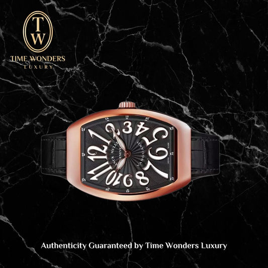 New January 2026 Franck Muller Crazy Hour V32 CH 5N Rose Gold Black Dial