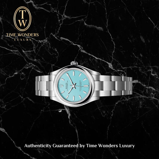 New January 2026 Rolex Oyster Perpetual 31mm Tiffany Blue 277200