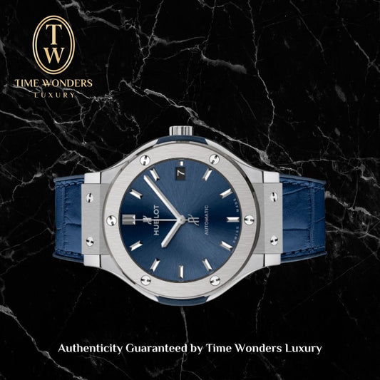 New July 2025 Hublot Classic Fusion 42mm Blue 542.NX.7170.LR