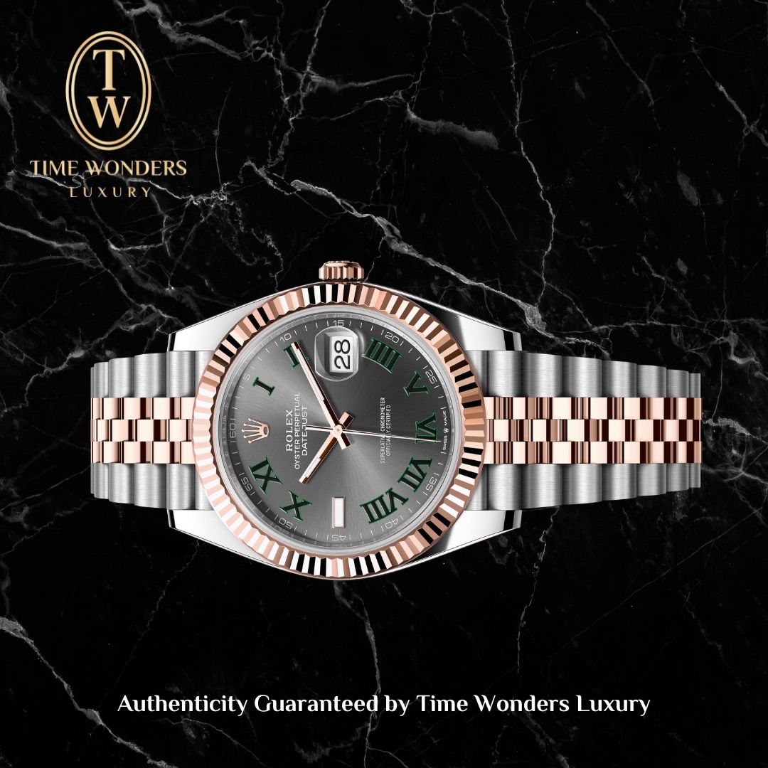 New July 2025 Rolex Datejust 41mm Two-tone Rose Gold Wimbledon 126331